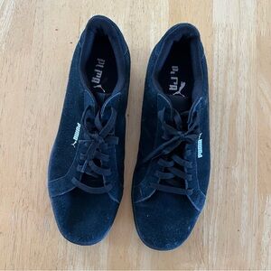Puma Men's Black Suede Lace-Up Sneakers